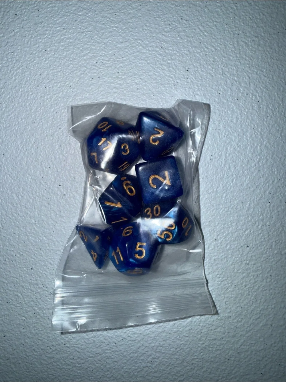 2-pack DND Polyhedral Dice Set - Vibrant Royal Blue & Bright Green ttrpg DIce